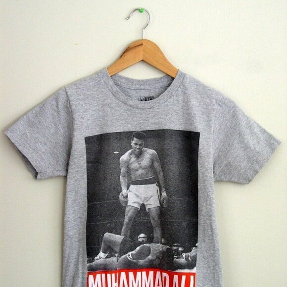 Muhammad Ali Official Mens Gray Tee Sz S - Picture 2 of 5